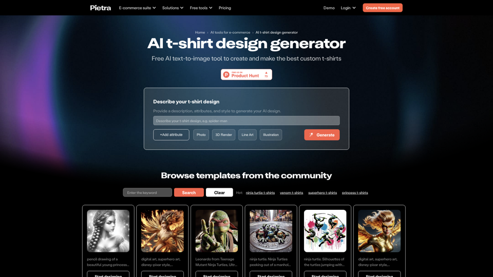 AI t-shirt design generator
