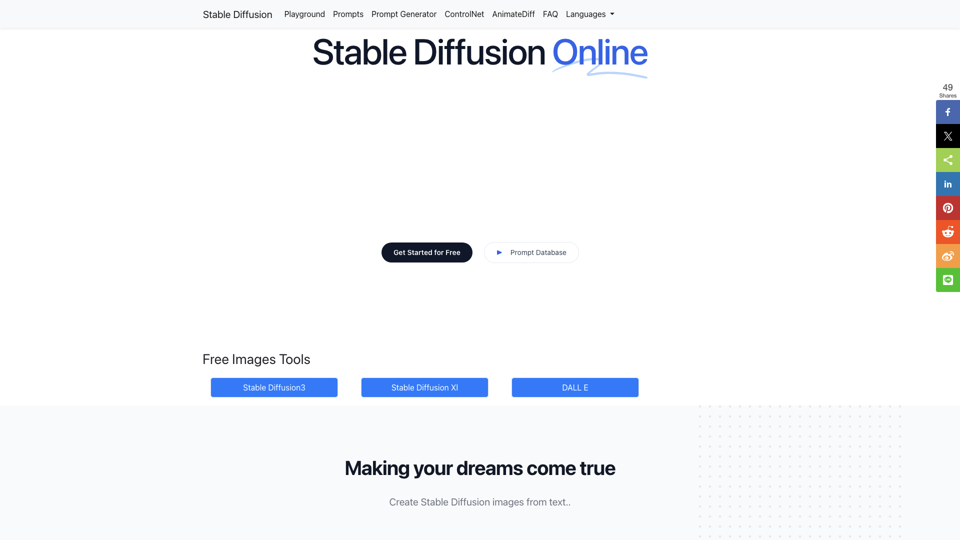 Stable Diffusion Online