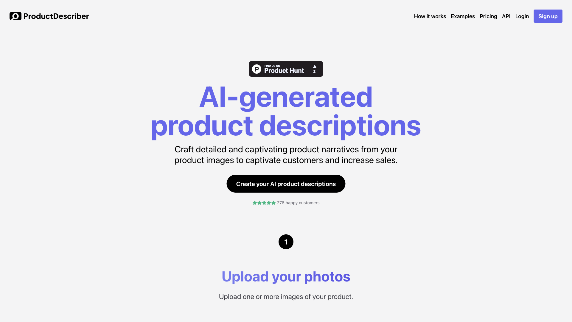 ProductDescriber - AI-generated product descriptions