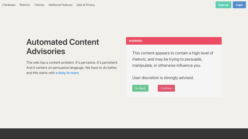 Automated Content Advisories