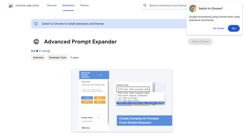 AI Prompt Framework Expander