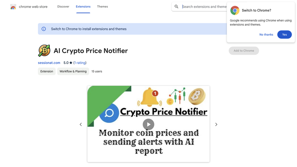 AI Crypto Price Notifier