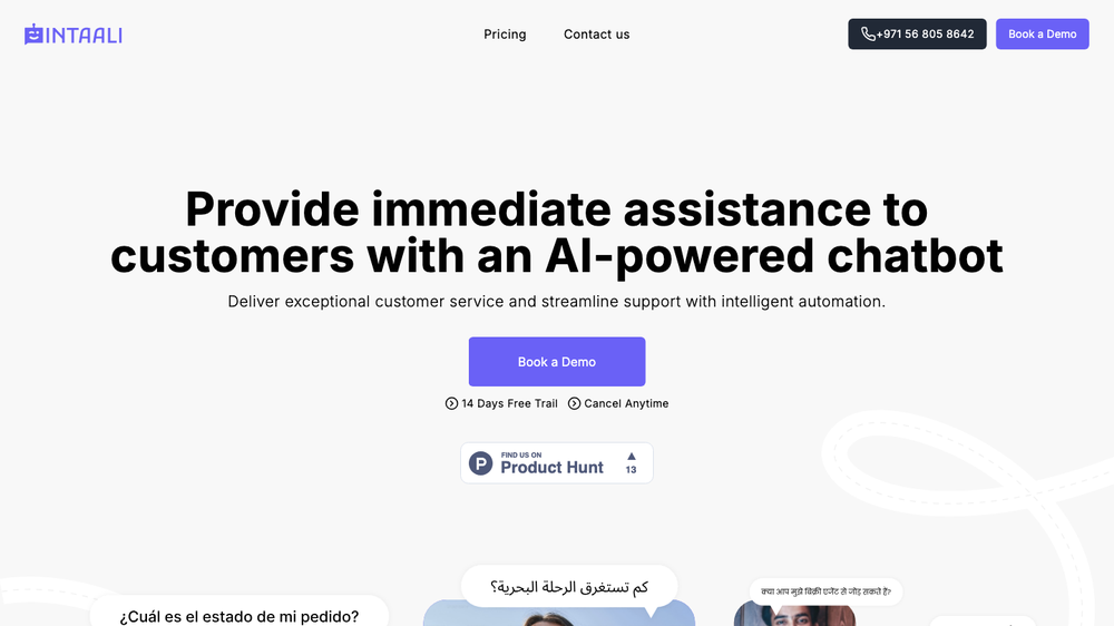 Intaali - Virtual Customer Agent