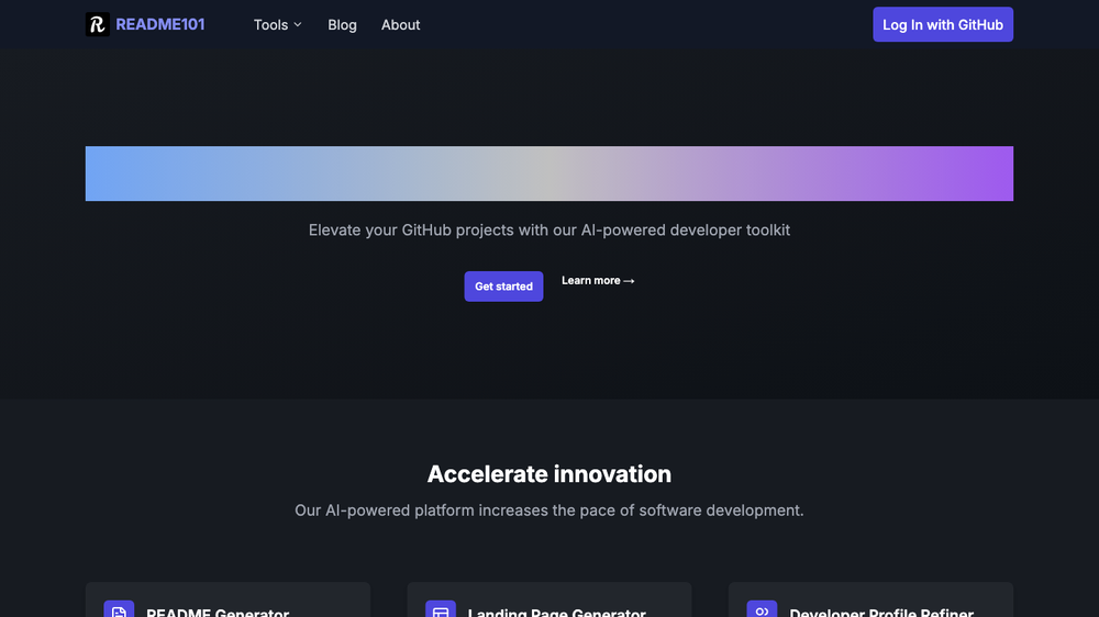 README101 - Elevate README with AI