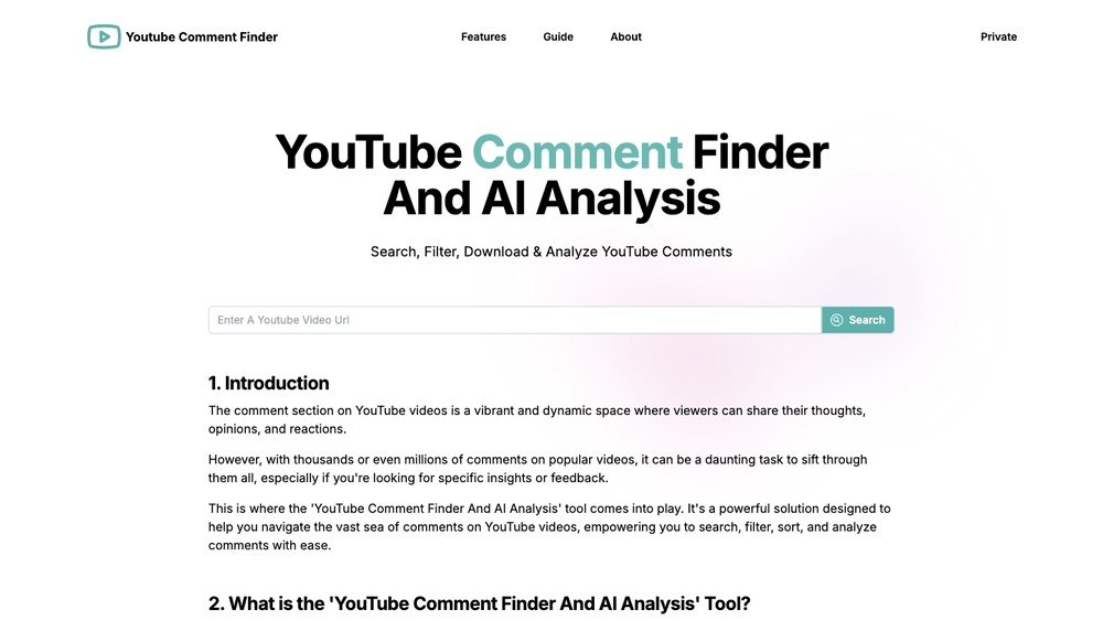 YouTube Comment Finder And AI Analysis