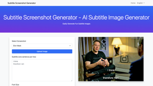 Subtitle Screenshot Generator