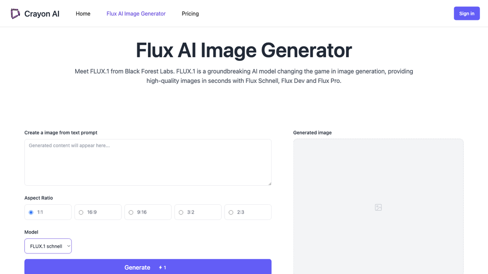 Flux AI Image Generator