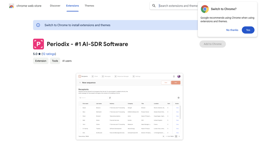 Periodix Web Extension