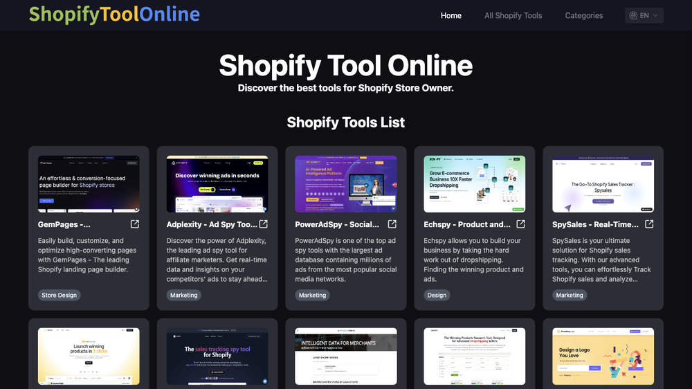 Shopify Tool Online